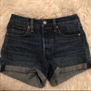 Levi high waisted denim shorts